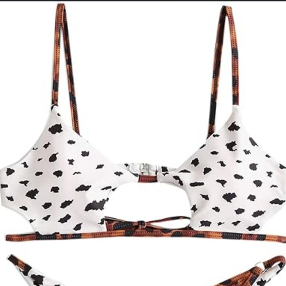 Zaful Animal Print Bikini Top
